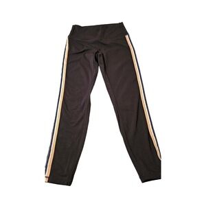 Zyia‎ Active Size 4 Eclipse Rainbow Luxe Leggings High Rise Side Striped 7/8